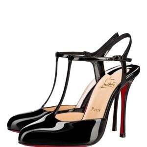 Christian Louboutin ME PAM Black T-Strap Heels